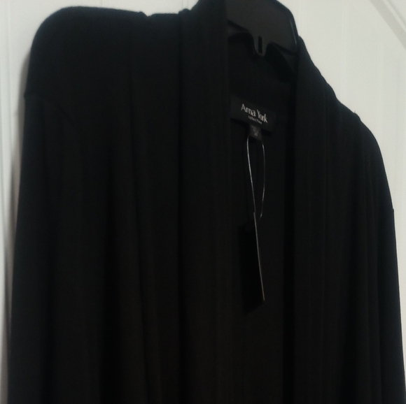 New Long Black Cardigan / Size 2X - Picture 2 of 10